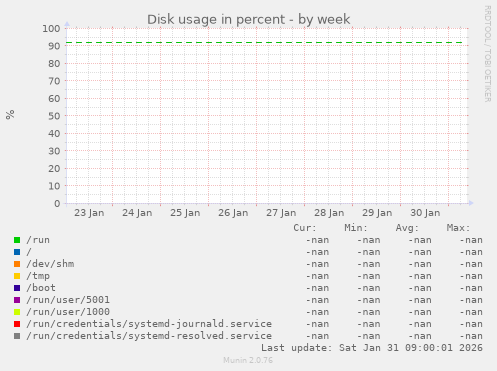 Disk usage in percent